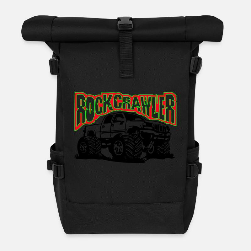 rockcraw - Rolltop Rucksack - Schwarz