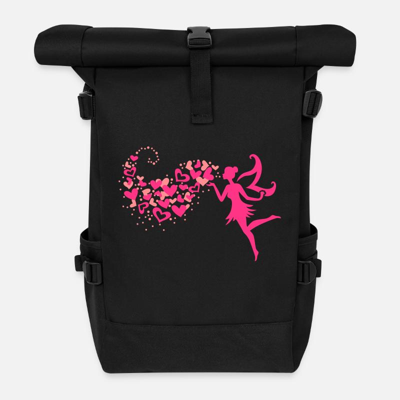 Love Fee - Rolltop Rucksack - Schwarz