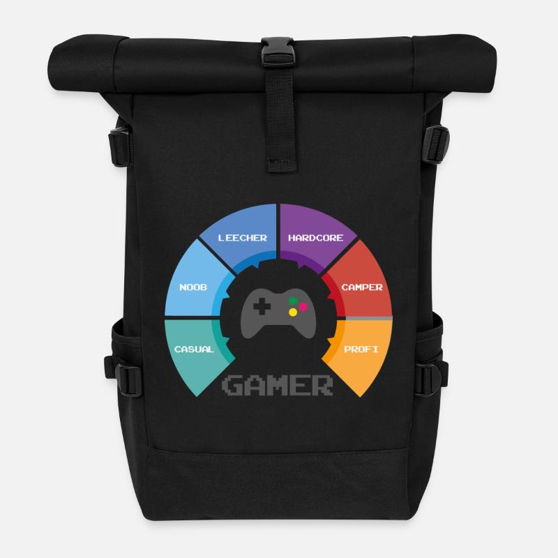 game wheel - Rolltop Rucksack - Schwarz