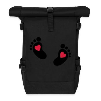 Baby feet - Roll Top Backpack - black - Front