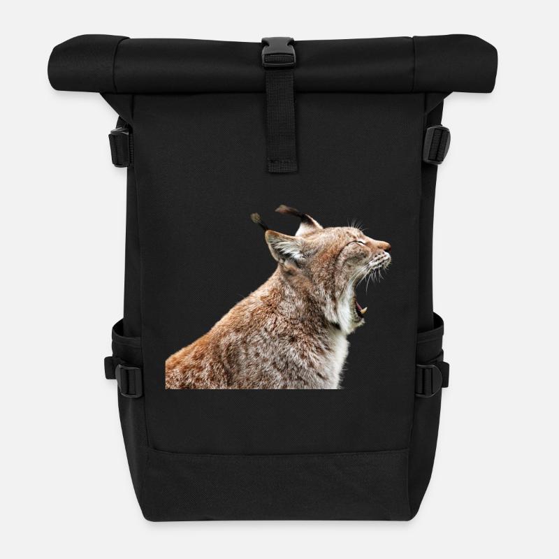 linx luchs cat katze - Rolltop Rucksack - Schwarz