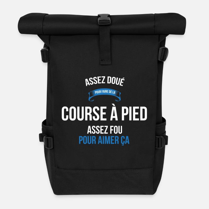 Course à pied assez doué fou homme - Sac à dos roll top - noir