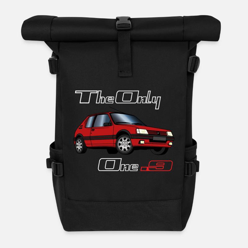 205 1,9 1991 1992 1993 Rouge Vallelunga - Sac à dos roll top - noir