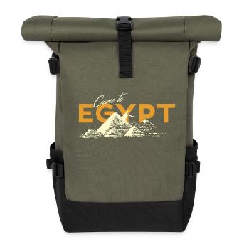 come to egypt - Rolltop Rucksack - Olive/Schwarz - Vorne