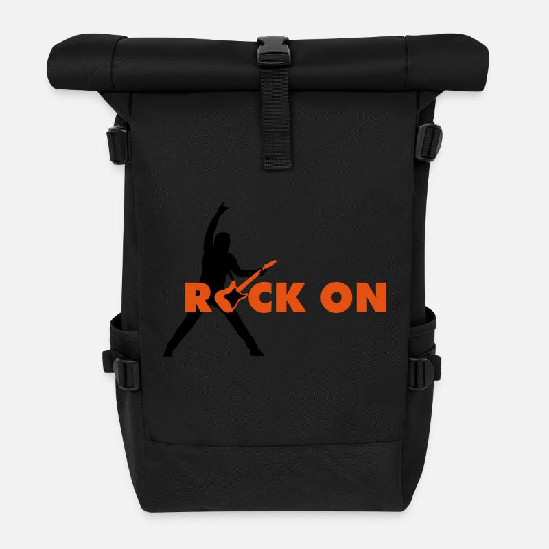 rock_on_b_2c - Sac à dos roll top - noir