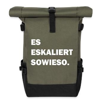 Eskalation - Rolltop Rucksack - Olive/Schwarz - Vorne