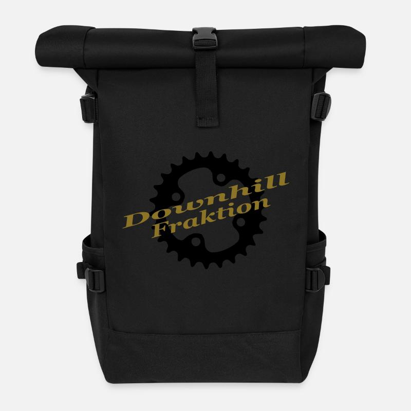 downhill fraktion - Rolltop Rucksack - Schwarz