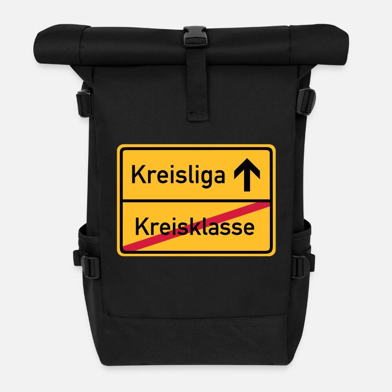 ortsschild_kreisklasse_f3 - Rolltop Rucksack - Schwarz