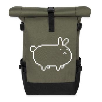 rabbit_pixel - Sac à dos roll top - olive/noir - Devant