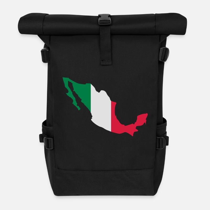 Mexiko - Rolltop Rucksack - Schwarz