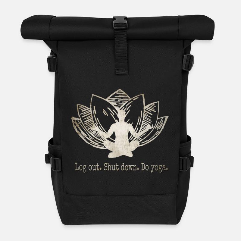 Yoga - Rolltop Rucksack - Schwarz