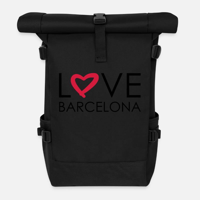 love barcelona - Rolltop Rucksack - Schwarz