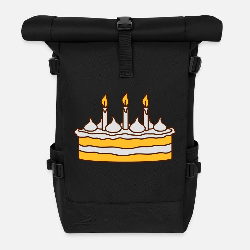 Birthday Cake - Rolltop Rucksack - Schwarz