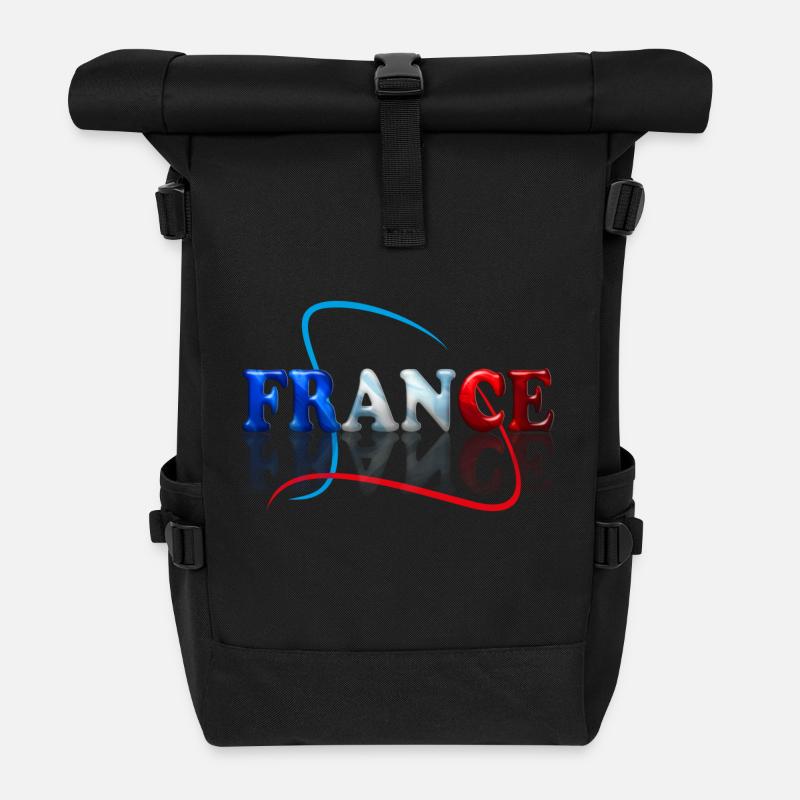 Arabesken Frankreich - Rolltop Rucksack - Schwarz
