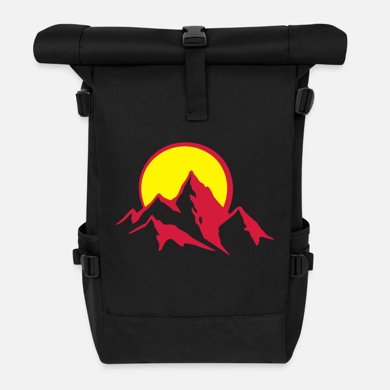 bergpanorama_4_2c - Rolltop Rucksack - Schwarz