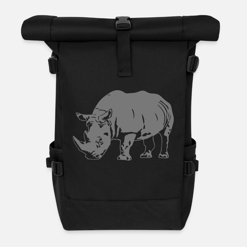 Rhino - Roll Top Backpack - black