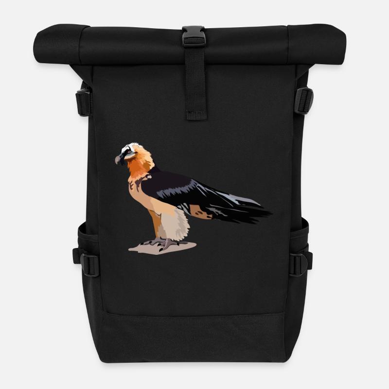 Bartgeier - Rolltop Rucksack - Schwarz