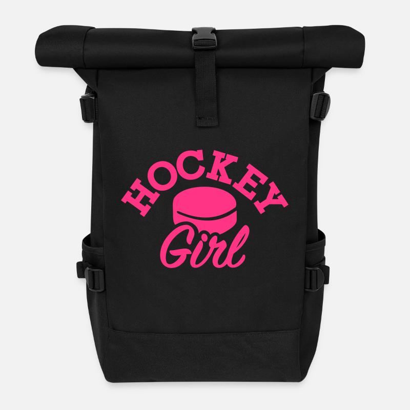 Eishockey - Rolltop Rucksack - Schwarz