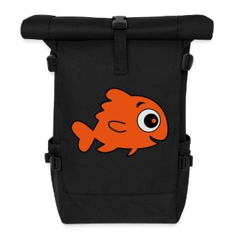 comic_fisch_01 - Sac à dos roll top - noir - Devant