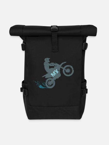 Motocross MX - Sac à dos roll top - noir