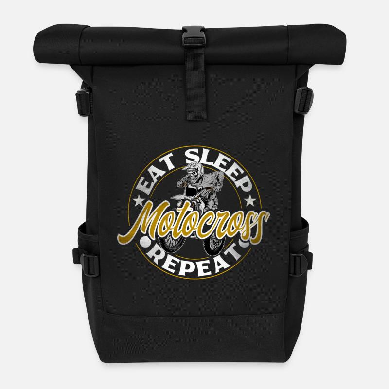 Motocross - Rolltop Rucksack - Schwarz