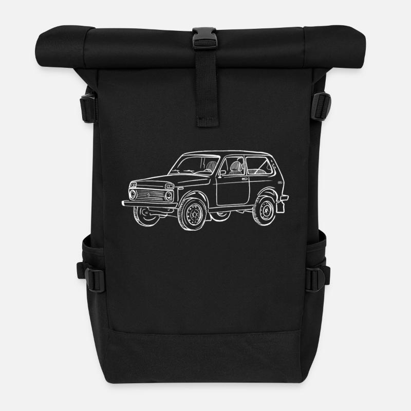 Lada Niva - Rolltop Rucksack - Schwarz