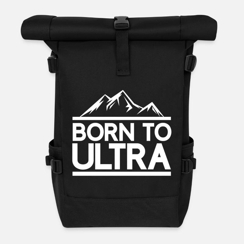 Né pour Ultra Running - Sac à dos roll top - noir