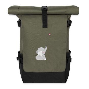 Eddi Elefant - présent - idée présente - Sac à dos roll top - olive/noir - Devant