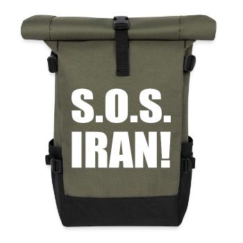 Sos iran - Rolltop Rucksack - Olive/Schwarz - Vorne