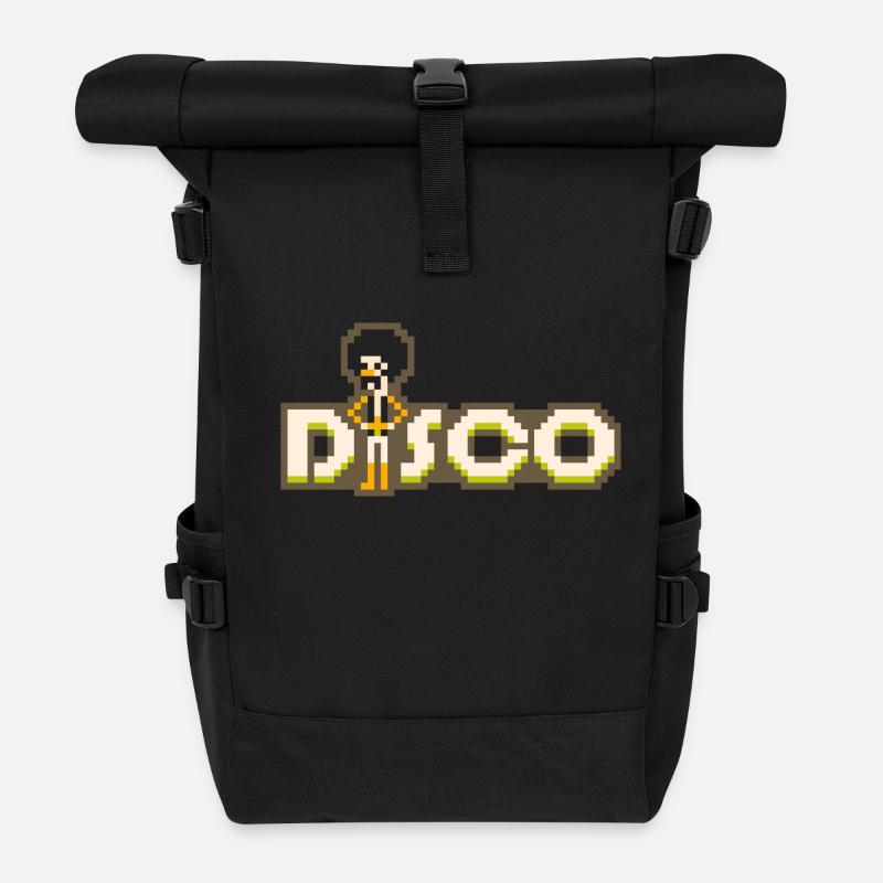 Discothèque 8 bits - Sac à dos roll top - noir