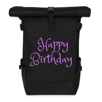 Joyeux anniversaire Salutation d’anniversaire Cadeau d’anniversaire - Sac à dos roll top - noir - Devant