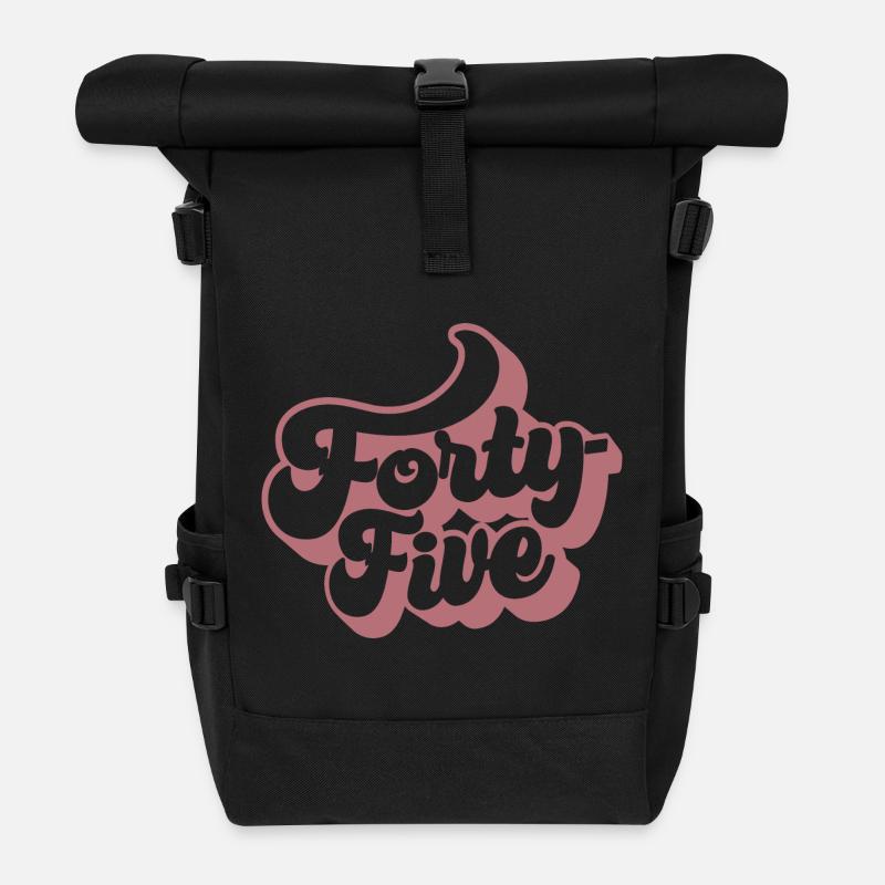 Quarante-cinq femmes du 45e anniversaire de ses 45 ans - Sac à dos roll top - noir