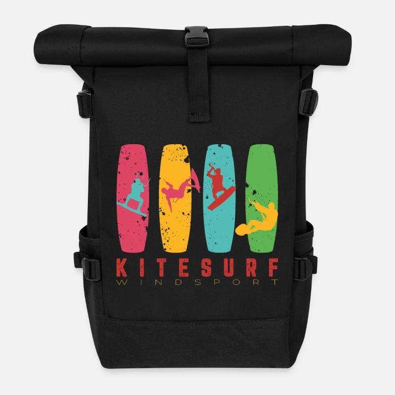 KITESURF 2023 - Sac à dos roll top - noir