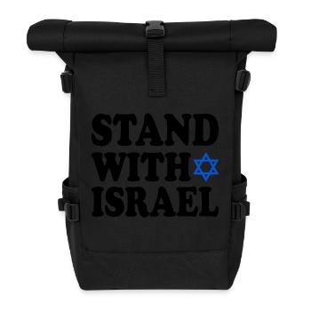 Stand with israel - Roll Top Backpack - black - Front