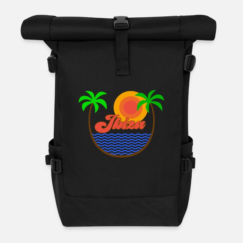 Ibiza - Roll Top Backpack - black