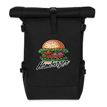 hamburger - Rolltop Rucksack - Schwarz - Vorne
