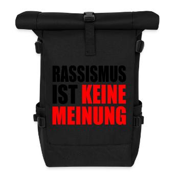 rassismus ist kein meinung - Rolltop Rucksack - Schwarz - Vorne