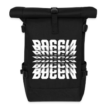 Bocciaspieler Bekleidung mit Boccia Kugeln Boccia - Rolltop Rucksack - Schwarz - Vorne