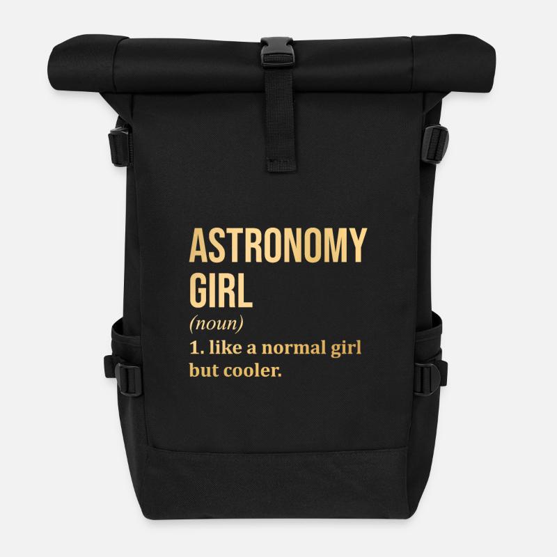 astronomie - Sac à dos roll top - noir