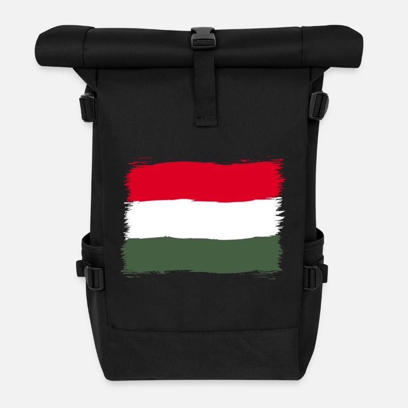 Ungarn - Rolltop Rucksack - Schwarz