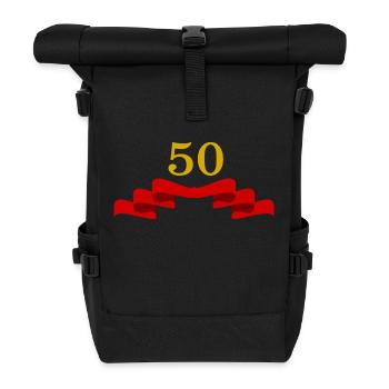 50e anniversaire 50 ans 50 numéro 50 blanc - Sac à dos roll top - noir - Devant