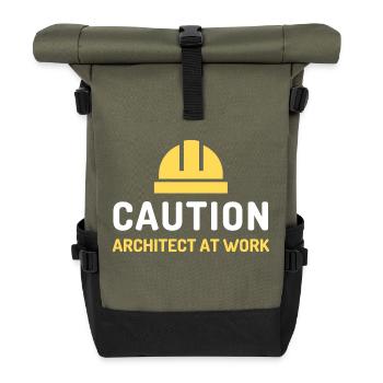 architekt at work - Rolltop Rucksack - Olive/Schwarz - Vorne