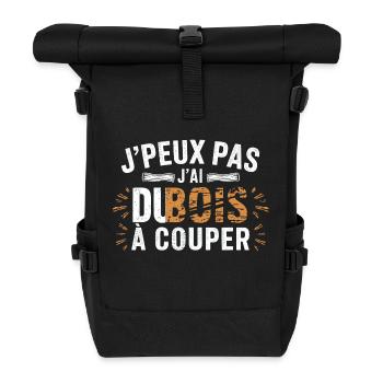 J Peux Pas J ai Du Bois à couper - Sac à dos roll top - noir - Devant