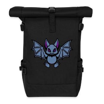 Bat Comic - Roll Top Backpack - black - Front