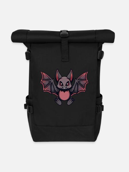 Bande dessinée chauve-souris - Sac à dos roll top - noir