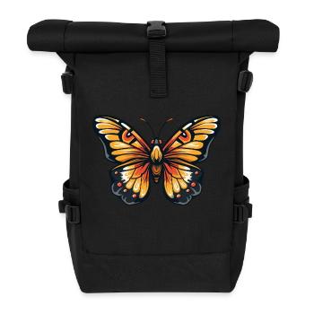 schmetterling - Rolltop Rucksack - Schwarz - Vorne