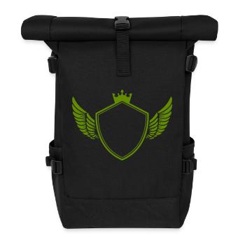 Wappen - Rolltop Rucksack - Schwarz - Vorne
