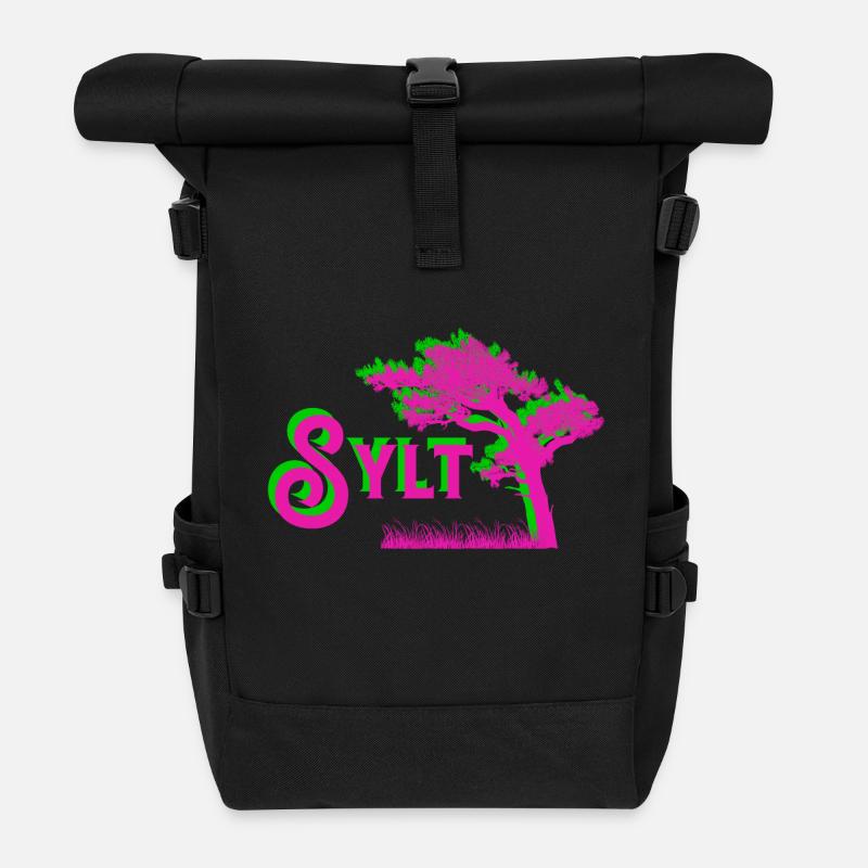 Sylt - Roll Top Backpack - black