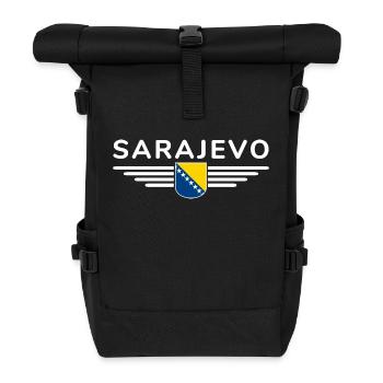 Sarajevo Bosnia Fan T-Shirt - Roll Top Backpack - black - Front