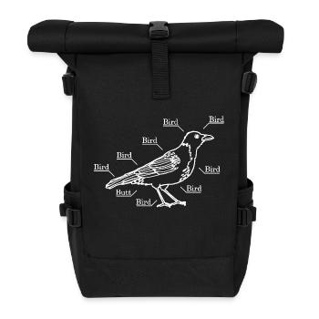 Ein Vogel wie ihn ein Physiker sieht - Rolltop Rucksack - Schwarz - Vorne